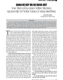 Quan hệ kép và sự xung đột vai trò của giáo viên trong quan hệ tư vấn tâm lý học đường