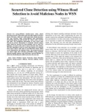 Secured clone detection using witness head selection to avoid malicious nodes in WSN