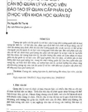 Hiệu quả tương tác giữa cán bộ quản lý và học viên đào tạo sỹ quan cấp phân đội ở học viện khoa học quân sự - ThS. Nguyễn Thị Thu Hà