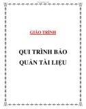 Giáo trình Qui trình bảo quản tài liệu