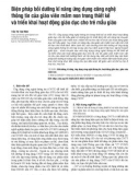 Biện pháp bồi dưỡng kĩ năng ứng dụng công nghệ thông tin của giáo viên mầm non trong thiết kế và triển khai hoạt động giáo dục cho trẻ mẫu giáo