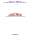 Tài liệu tập huấn giáo viên và cán bộ quản lý trường trung học cơ phổ thông về nghiên cứu khoa học sư phạm ứng dụng