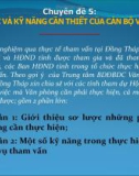 Bài giảng Chuyên đề 5: Công việc và kỹ năng cần thiết của cán bộ văn phòng