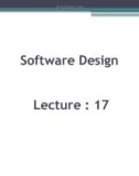 Software design: Lecture 17 - Sheraz Pervaiz