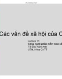 Bài giảng Các vấn đề xã hội của công nghệ thông tin: Lecture 11 - TS. Đào Nam Anh