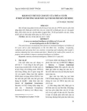 Khảo sát trí tuệ cảm xúc của trẻ 4 - 5 tuổi ở một số trường mầm non tại Thành phố Hồ Chí Minh