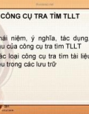 CÔNG CỤ TRA TÌM TÀI LIỆU LƯU TRỮ