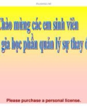 Bài giảng Học phần Quản lý sự thay đổi