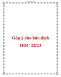 Góp ý cho bản dịch DDC 22/23