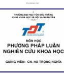 PHƯƠNG PHÁP LUẬN NGHIÊN CỨU KHOA HỌC