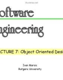 Software Engineering - Lecture 7: Object Oriented Design