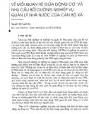 Về mối quan hệ giữa động cơ và nhu cầu bồi dưỡng nghiệp vụ quản lý nhà nước của cán bộ xã - Nguyễn Thị Tuyết Mai