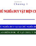 Bài giảng Những Nguyên lý cơ bản của chủ nghĩa Mác - Lênin: Chương 1