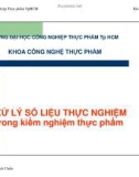 Bài giảng điển tử môn học Xử lý số liệu trong thực nghiệm