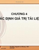 Bài giảng Xác định giá trị tài liệu - Ts Nguyễn Lệ Nhung