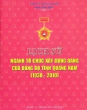 Ebook Lịch sử ngành tổ chức xây dựng Đảng của Đảng bộ tỉnh Quảng Nam (1930-2010): Phần 1