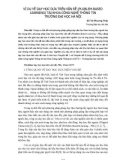 Ví dụ về dạy học dựa trên vấn đề (Problem-Based Learning) tại Khoa Công nghệ thông tin Trường Đại học Hà Nội