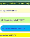 Bải giảng Sản phẩm và dịch vụ thông tin thư viện: Chương 4 - Dịch vụ thông tin