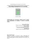 Understanding the knowledge sharing process among rural communities in Tanzania: A review of selected studies