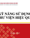 Bài giảng Kỹ năng sử dụng thư viện hiệu quả