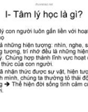 Bài giảng về môn Tâm lý học