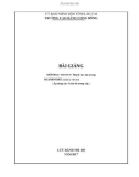 Bài giảng Tâm lý học đại cương (Ngành: Quản lý văn hóa) - Trường CĐ Cộng đồng Lào Cai