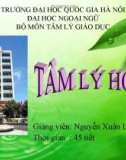 Bài giảng Tâm lý học - Chương 1 Tìm hiểu về tâm lý học - GV. Nguyễn Xuân Long