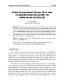 Kỹ năng sử dụng phương tiện giao tiếp sư phạm của sinh viên ngành giáo dục mầm non trường Đại học Thủ đô Hà Nội