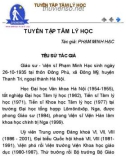 Tuyển tập Tâm lý học - Phạm Minh Hạc