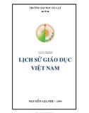 Giáo trình Lịch sử giáo dục Việt Nam - ĐH Đà Lạt