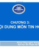 Bài giảng Phương pháp dạy học chuyên ngành môn Tin học 1: Chương 3 - ThS. Kiều Phương Thùy