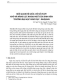 Mối quan hệ giữa chỉ số vượt khó và năng lực ngoại ngữ của sinh viên trường Đại học Giáo dục - ĐHQGHN