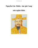 Nguyễn Gia Thiều - tác giả Cung oán ngâm khúc