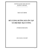 Đề cương Hướng dẫn ôn tập Xã hội học đại cương - Trần Xuân Bình