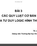 Bài giảng Bài 3: Các hình thức cơ bản của tư duy logic học