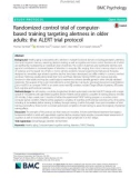 Randomized control trial of computerbased training targeting alertness in older adults: The ALERT trial protocol