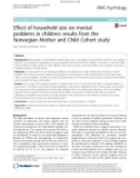 Effect of household size on mental problems in children: Results from the Norwegian Mother and Child Cohort study