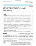 Psychometric limitations of the 13-item Sense of Coherence Scale assessed by Rasch analysis