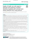 Quality of health care with regard to detection and treatment of mental disorders in patients with coronary heart disease (MenDis-CHD): Study protocol