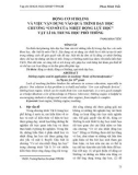 Động cơ Stirling và việc vận dụng vào quá trình dạy học chương 'Cơ sở của nhiệt động lực học' Vật lí 10, trung học phổ thông