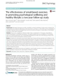 The effectiveness of email-based exercises in promoting psychological wellbeing and healthy lifestyle: A two-year follow-up study