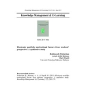 Electronic portfolio motivational factors from students' perspective: A qualitative study