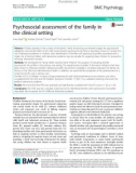 Psychosocial assessment of the family in the clinical setting