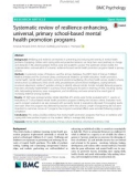 Systematic review of resilience-enhancing, universal, primary school-based mental health promotion programs