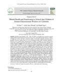 Mental health and functioning in school age children of female entertainment workers in Cambodia