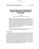 Quản lí hoạt động giáo dục thẩm mĩ cho trẻ 5-6 tuổi ở các trường mầm non huyện Kim Sơn, tỉnh Ninh Bình