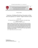 Kinh nghiệm phát triển hệ thống giáo dục đại học chất lượng cao của Trung Quốc và một số câu hỏi cho hệ thống giáo dục đại học Việt Nam