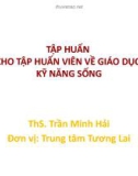 Bài giảng Tập huấn cho tập huấn viên về giáo dục kỹ năng sống - ThS. Trần Minh Hải