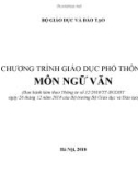 Bài giảng Chương trình giáo dục phổ thông môn Ngữ Văn