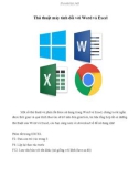 Thủ thuật máy tính đối với Word và Excel